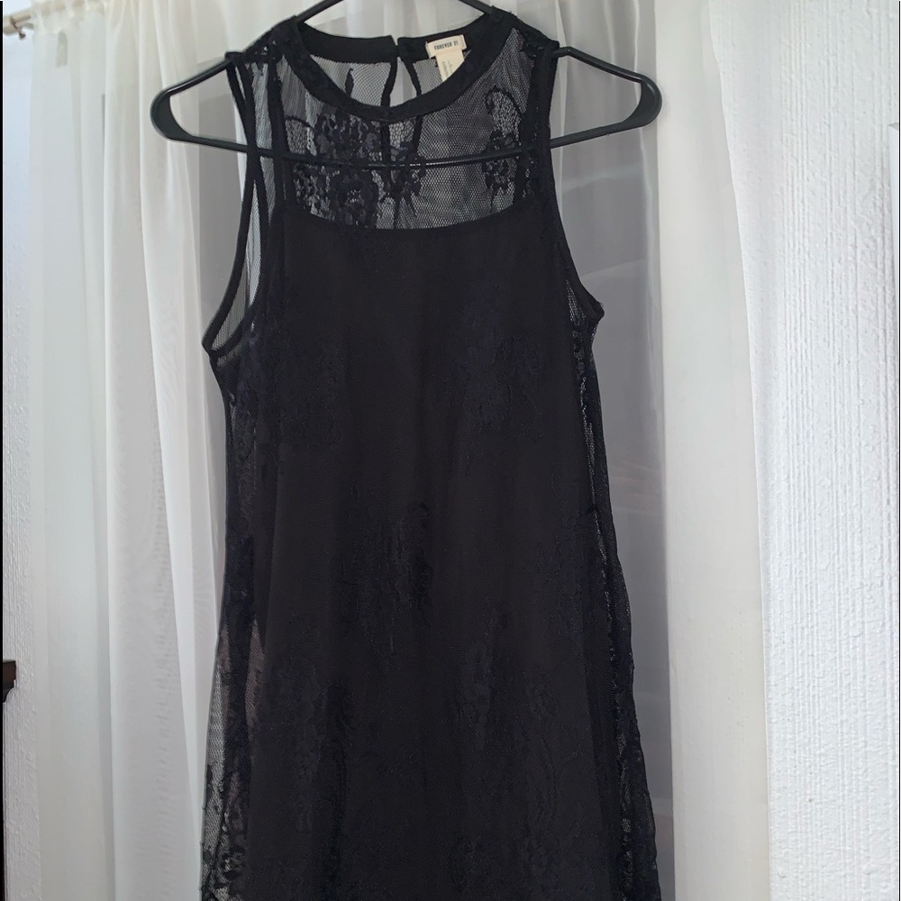 Forever 21 black lace dress